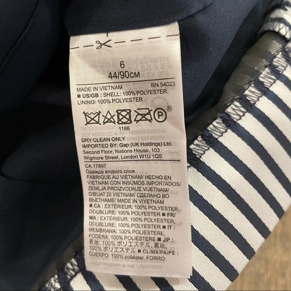 SOLDBanana Republic White & Navy Striped Bow Dress - Picture 7 of 10